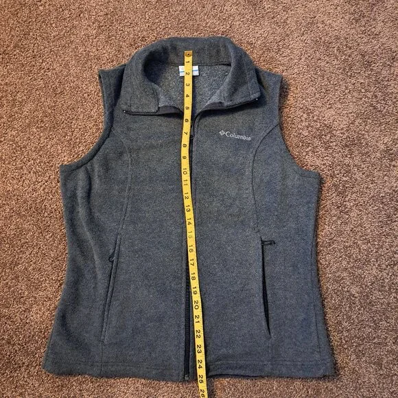 Columbia Ladies Benton Springs Gray Vest full zip Size Medium - Picture 6 of 7